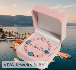 BRANSOLETKA ZE PEKTROLITU I CHALCEDONU