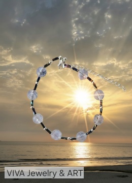 BRANSOLETKA Z TOPAZU I SREBRA