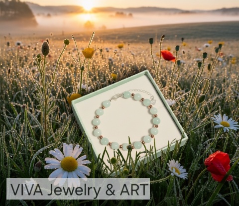 BRANSOLETKA Z MALACHITU I HEMATYTU