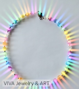 NASZYJNIK ZE SREBRA I KAMIENIA KOCIE OKO