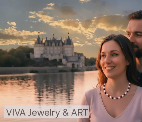 NASZYJNIK ZE SPEKTROLITU I LAPIS LAZULI ZE SREBREM