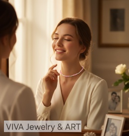 NASZYJNIK Z CHALCEDONU I SREBRA