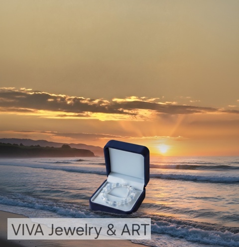 NASZYJNIK Z KAMIENIA KSIĘŻYCOWEGO I TOPAZU