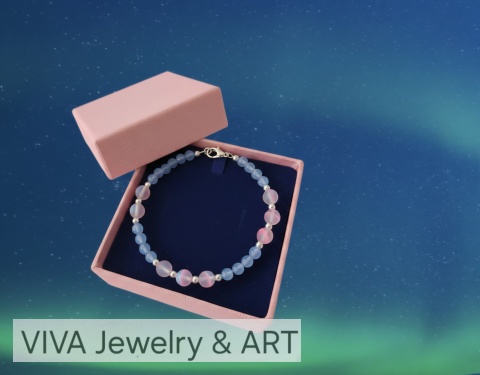 BRANSOLETKA ZE SPEKTROLITU I KAMIENIA KOCIE OKO ZE SREBREM