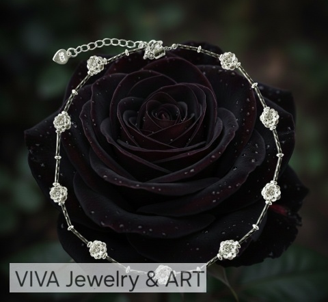 BRANSOLETKA Z HEMATYTÓW I SREBRA