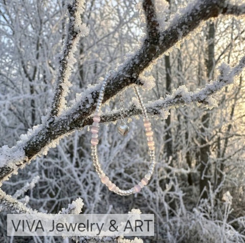 BRANSOLETK Z KAMIENIA KOCIE OKO I KORALIKÓW AKRYLOWYCH