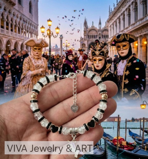 BRANSOLETKA Z AKRYLU Z ZAWIESZKĄ