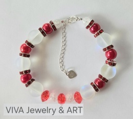 BRANSOLETKA ,,ZIMOWY KARMIN