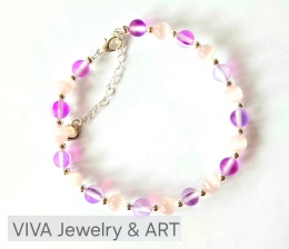 BRANSOLETKA ,,LAWENDOWY SZRON