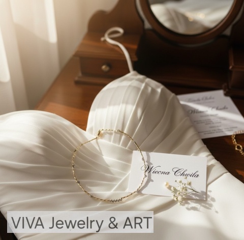 NASZYJNIK Z CYRKONII I SREBRA POZŁACANEGO